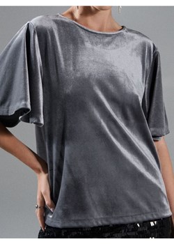 Sinsay - Koszulka z krótkim rękawem - srebrny ze sklepu Sinsay w kategorii Bluzki damskie - zdjęcie 187610089