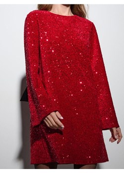 Sinsay - Sukienka mini z cekinami - bordowy ze sklepu Sinsay w kategorii Sukienki - zdjęcie 187610116
