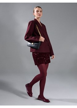 Sinsay - Spódnica mini z połyskiem - czerwony ze sklepu Sinsay w kategorii Spódnice - zdjęcie 187610209