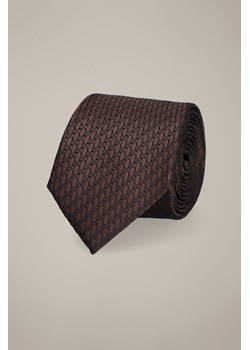 Krawat Brązowy Wzór Geometryczny ze sklepu Lancerto S.A. w kategorii Krawaty - zdjęcie 187610789