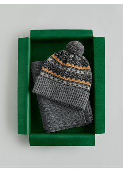 Reserved - Czapka z pomponem - ciemnoszary ze sklepu Reserved w kategorii Czapki zimowe męskie - zdjęcie 187610797