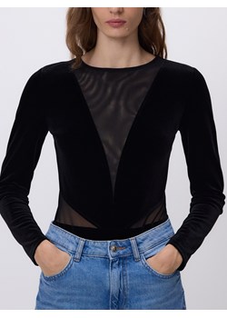 Reserved - Body z siateczkowymi wstawkami - czarny ze sklepu Reserved w kategorii Body damskie - zdjęcie 187610859