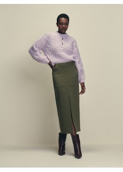 Reserved - Sweter z ozdobnym wycięciem - lawendowy ze sklepu Reserved w kategorii Swetry damskie - zdjęcie 187610877