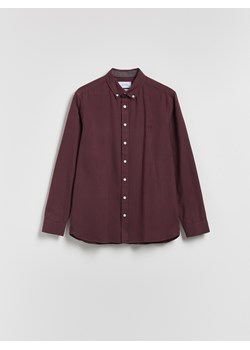 Reserved - Bawełniana koszula slim fit - bordowy ze sklepu Reserved w kategorii Koszule męskie - zdjęcie 187610889