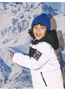 Reserved - Dzianinowa czapka z naszywką - niebieski ze sklepu Reserved w kategorii Czapki dziecięce - zdjęcie 187610997