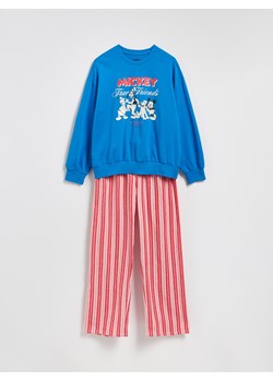 Reserved - Bawełniana piżama Mickey Mouse - niebieski ze sklepu Reserved w kategorii Piżamy damskie - zdjęcie 187611115