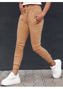 Spodnie damskie dresowe FITS coffee Dstreet UY2610 ze sklepu DSTREET.PL w kategorii Spodnie damskie - zdjęcie 187612339