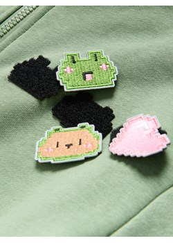 Reserved - Bluza z aplikacją Boffie & Poko - zielony ze sklepu Reserved w kategorii Bluzy dziewczęce - zdjęcie 187612479