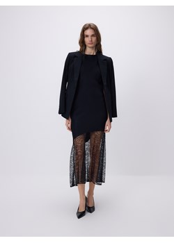 Reserved - Sukienka midi z koronką - czarny ze sklepu Reserved w kategorii Sukienki - zdjęcie 187612519