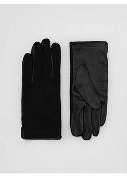 Reserved - Wełniano-skórzane rękawiczki - czarny ze sklepu Reserved w kategorii Rękawiczki damskie - zdjęcie 187612559