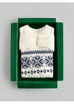 Reserved - Sweter z warkoczowym splotem - złamana biel ze sklepu Reserved w kategorii Swetry męskie - zdjęcie 187612678