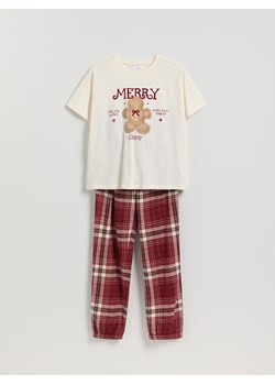 Reserved - Piżama ze świątecznym motywem - czerwony ze sklepu Reserved w kategorii Piżamy damskie - zdjęcie 187612705