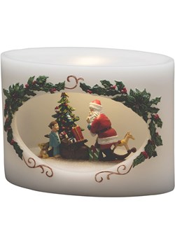 Konstsmide Świeca LED w kolorze białym ze wzorem - 19 x 14 x 10 cm ze sklepu Limango Polska w kategorii Świece i dyfuzory - zdjęcie 187612816