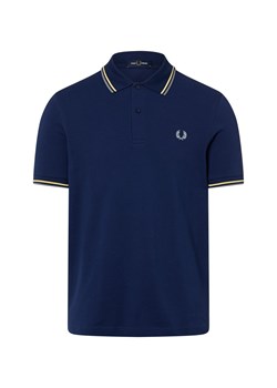 Fred Perry Męska koszulka polo Mężczyźni Bawełna indygo jednolity ze sklepu vangraaf w kategorii T-shirty męskie - zdjęcie 187613929