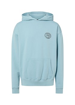 PEGADOR Męska bluza z kapturem - Haarlem Mężczyźni jasnoniebieski jednolity ze sklepu vangraaf w kategorii Bluzy męskie - zdjęcie 187613947
