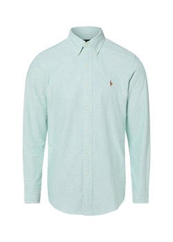 Polo Ralph Lauren Męska koszula bawełniana Mężczyźni Modern Fit Bawełna seledynowy w paski ze sklepu vangraaf w kategorii Koszule męskie - zdjęcie 187613959