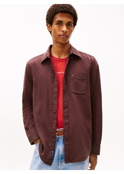 Tommy Jeans Męska koszula casual Mężczyźni Regular Fit Bawełna czekoladowy jednolity ze sklepu vangraaf w kategorii Koszule męskie - zdjęcie 187613969