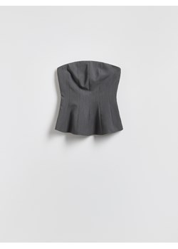 Reserved - Gorsetowy top - jasnoszary ze sklepu Reserved w kategorii Bluzki damskie - zdjęcie 187614005
