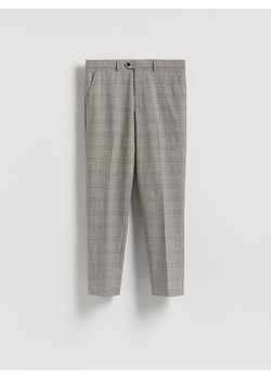 Reserved - Spodnie carrot slim w kratę - brązowy ze sklepu Reserved w kategorii Spodnie męskie - zdjęcie 187614285