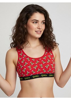 Sinsay - Top ze wzorem Grinch - czerwony ze sklepu Sinsay w kategorii Biustonosze - zdjęcie 187615328