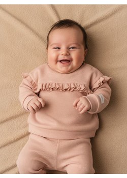 Sinsay - Bawełniana bluza z falbaną - różowy ze sklepu Sinsay w kategorii Odzież dla niemowląt - zdjęcie 187615338