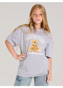 Sinsay - Koszulka oversize z nadrukiem - szary ze sklepu Sinsay w kategorii Bluzki dziewczęce - zdjęcie 187615369