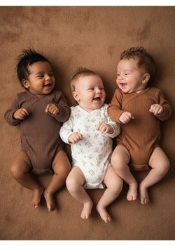 Sinsay - Body 3 pack - kremowy ze sklepu Sinsay w kategorii Odzież dla niemowląt - zdjęcie 187615475