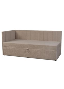 Tapicerowany beżowy tapczan z pojemnikiem M7-G05 ze sklepu Edinos.pl w kategorii Łóżka i materace - zdjęcie 187615717