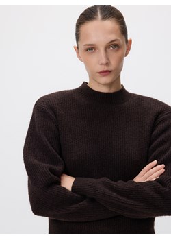 Reserved - Sweter z wełną - ciemnobrązowy ze sklepu Reserved w kategorii Swetry damskie - zdjęcie 187616565