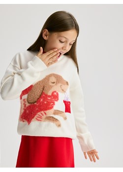 Reserved - Sweter z grającą aplikacją - wielobarwny ze sklepu Reserved w kategorii Swetry dziewczęce - zdjęcie 187616719