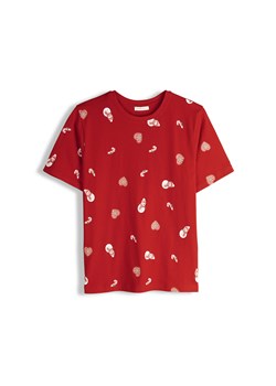 GATE Bawełniana koszulka ze świątecznym nadrukiem 34 ze sklepu gateshop w kategorii Bluzki damskie - zdjęcie 187616845