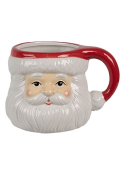 Clayre &amp; Eef Kubek w kolorze czerwono-białym - 11 x 14 x 9 cm ze sklepu Limango Polska w kategorii Dzbanki i zaparzacze - zdjęcie 187617167