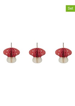 OYOY living design Ozdoby choinkowe (3 szt.) w kolorze czerwono-białym ze sklepu Limango Polska w kategorii Dekoracje bożonarodzeniowe - zdjęcie 187617477