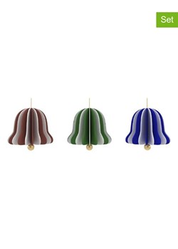 OYOY living design Ozdoby choinkowe (3 szt.) w kolorze jasnobrązowo-zielono-niebieskim ze sklepu Limango Polska w kategorii Dekoracje bożonarodzeniowe - zdjęcie 187617478