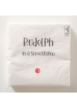 Boltze Serwetki (20 szt.) &quot;Rudolph&quot; w kolorze biało-czarnym ze sklepu Limango Polska w kategorii Akcesoria kuchenne - zdjęcie 187617498