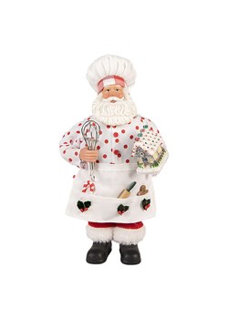 Clayre &amp; Eef Figurka dekoracyjna w kolorze biało-czerwonym - 15 x 28 cm ze sklepu Limango Polska w kategorii Dekoracje - zdjęcie 187617707