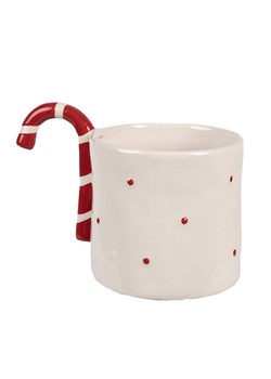 Clayre &amp; Eef Kubek w kolorze biało-czerwonym - 325 ml ze sklepu Limango Polska w kategorii Dzbanki i zaparzacze - zdjęcie 187617716