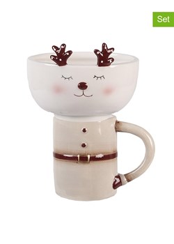 Clayre &amp; Eef 2-częściowy zestaw w kolorze beżowym ze sklepu Limango Polska w kategorii Dzbanki i zaparzacze - zdjęcie 187617725