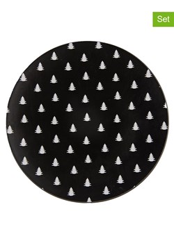 Clayre &amp; Eef Podtalerze (2 szt.) w kolorze czarnym - Ø 31 cm ze sklepu Limango Polska w kategorii Naczynia - zdjęcie 187617746