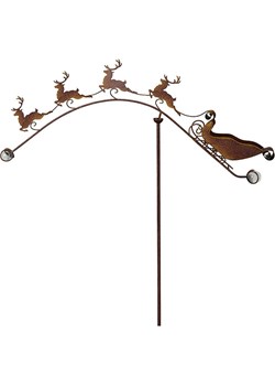 POSIWIO Dekoracja &quot;Sleigh with deer&quot; w kolorze brązowym - 84 x 115 cm ze sklepu Limango Polska w kategorii Dekoracje i akcesoria ogrodowe - zdjęcie 187617767