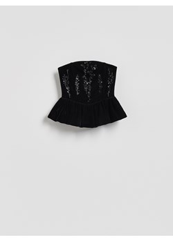 Reserved - Top z cekinami - czarny ze sklepu Reserved w kategorii Bluzki damskie - zdjęcie 187618427