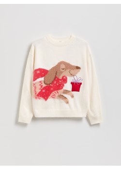 Reserved - Sweter z grającą aplikacją - wielobarwny ze sklepu Reserved w kategorii Swetry dziewczęce - zdjęcie 187618456