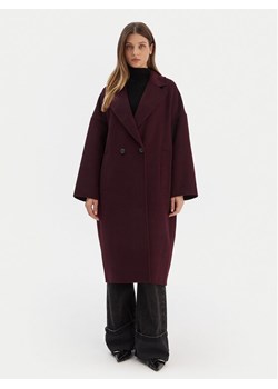 ViCOLO Płaszcz wełniany TF0003 Bordowy Regular Fit ze sklepu MODIVO w kategorii Płaszcze damskie - zdjęcie 187618507