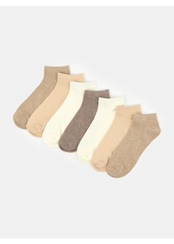 Sinsay - Skarpetki 7 pack - beżowy ze sklepu Sinsay w kategorii Skarpetki damskie - zdjęcie 187619526