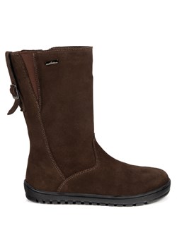 Kozaki barefoot Vivian skórzane do połowy łydki zimowa podeszwa zero drop brązowe ze sklepu butyolivier w kategorii Botki - zdjęcie 187619569