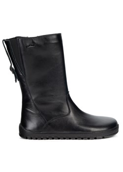 Kozaki barefoot Vivian skórzane do połowy łydki zimowa podeszwa zero drop czarne licowe ze sklepu butyolivier w kategorii Botki - zdjęcie 187619617