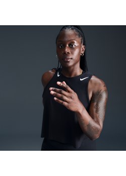 Damska koszulka bez rękawów o skróconym kroju do biegania Dri-FIT ADV Nike AeroSwift - Czerń ze sklepu Nike poland w kategorii Bluzki damskie - zdjęcie 187619718