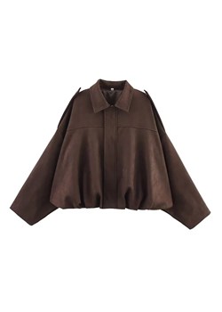 Damska kurtka bomberka - Brązowy S ze sklepu Intimica.pl w kategorii Kurtki damskie - zdjęcie 187619856