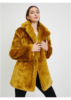 orsay Płaszcz pluszowy w kolorze musztardowym ze sklepu Limango Polska w kategorii Płaszcze damskie - zdjęcie 187619976
