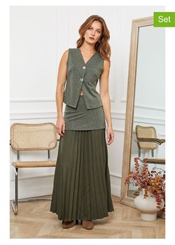 Joséfine 2-częściowy zestaw &quot;Jigi&quot; w kolorze khaki ze sklepu Limango Polska w kategorii Spódnice - zdjęcie 187620065
